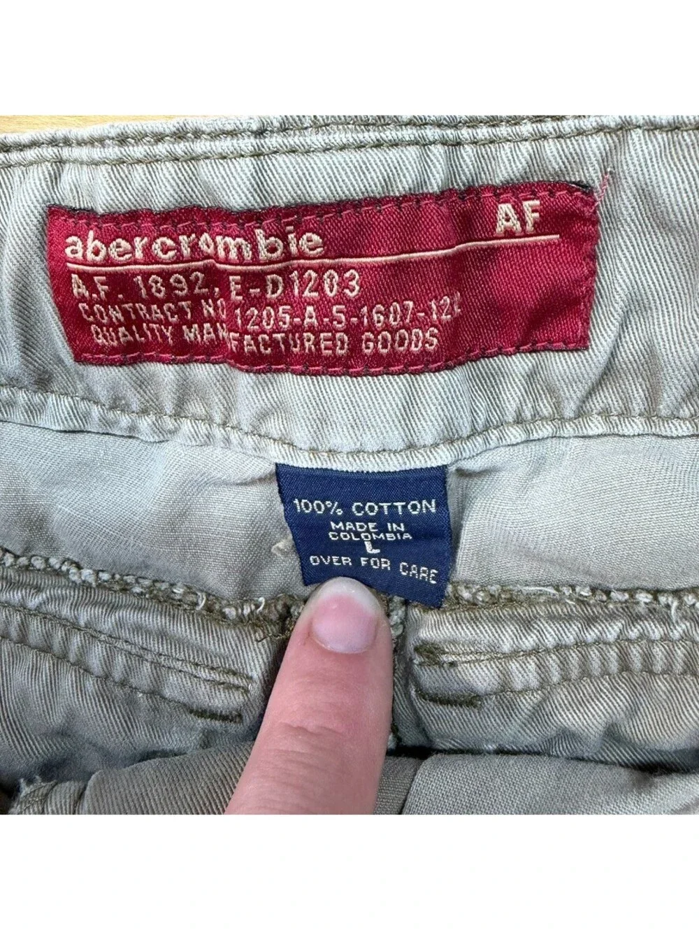 Abercrombie & Fitch Cargo Shorts Vintage 90s Y2K Belted Paratrooper 27 Waist